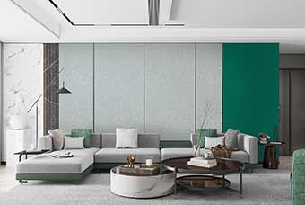 大连轻奢风格-客厅