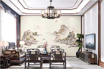 大连森佰汇航空纤维墙咔（巴山蜀水）