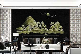 大连森佰汇航空纤维墙咔（湖光山色）